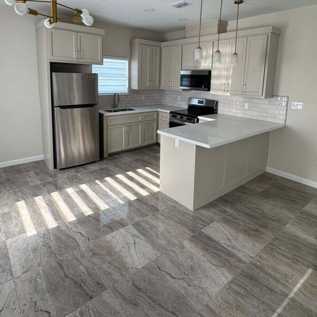 Kitchen in the GAREL fourplex in Mission, Texas